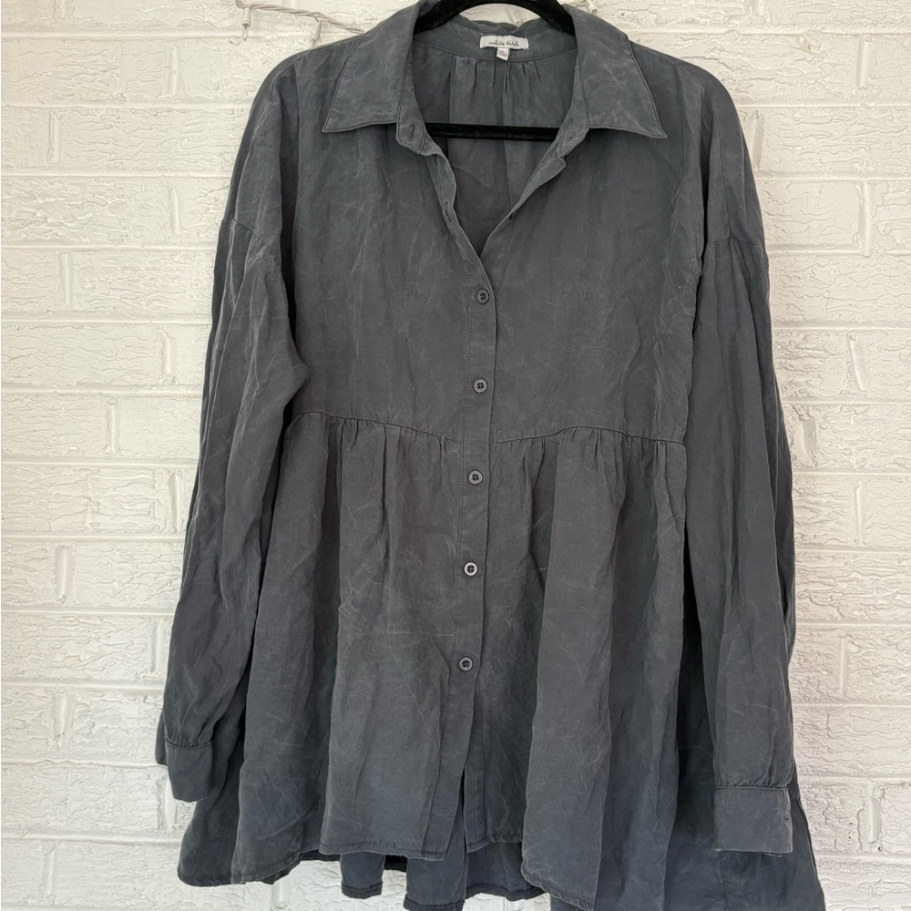 White Birch Charcoal Button-Down Shirt